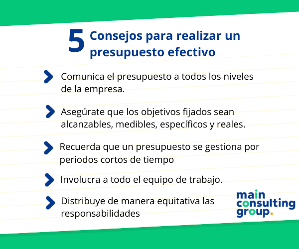 Consejos para manejar un presupuesto empresarial